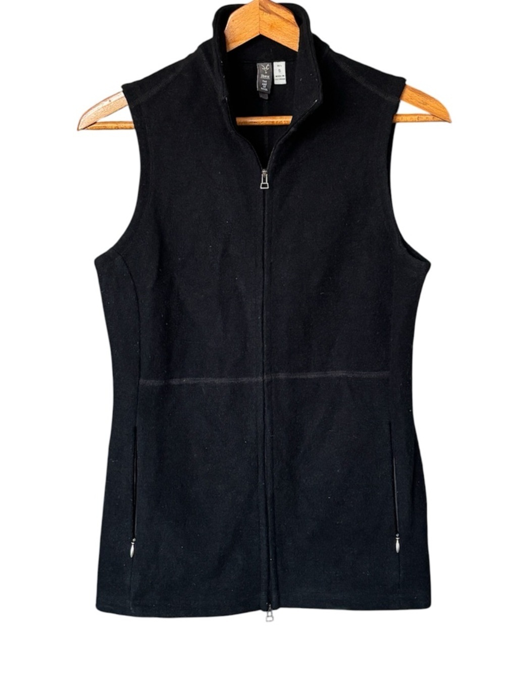 Ibex Merino Wool Full Zip Vest Black - Size Small Woman’s - Gorpcore